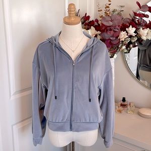 ALO | Velour Glimmer Full Zip Hoodie | Size: Small